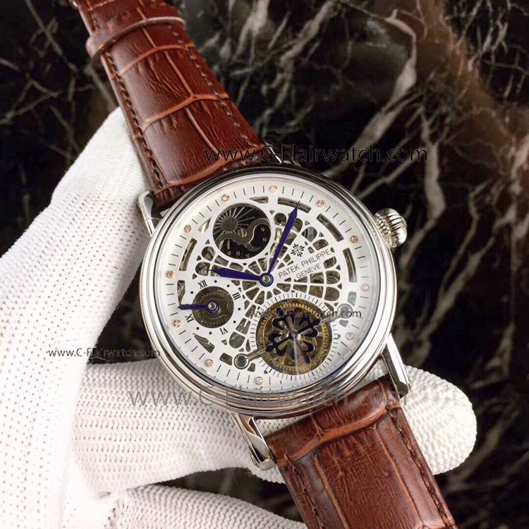 Buy Copy Patek Philippe Dual Time Skeleton Watch